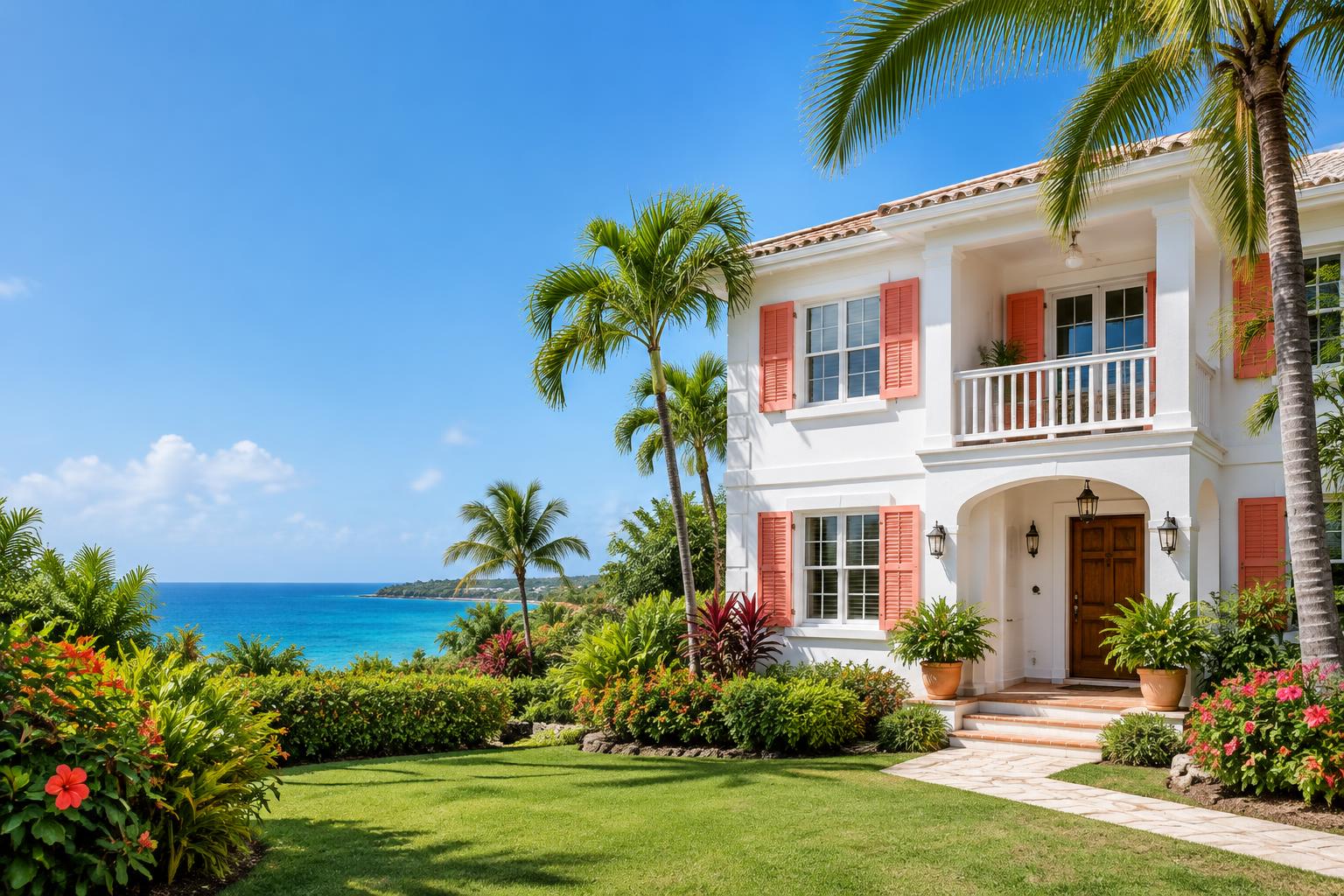 Illustrative Caribbean residential home, not a verified property listing